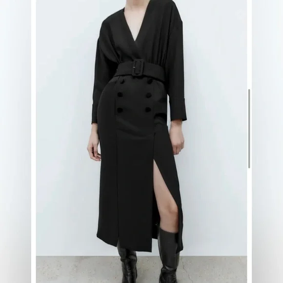 Zara belted dress NWT - Picture 3 of 9